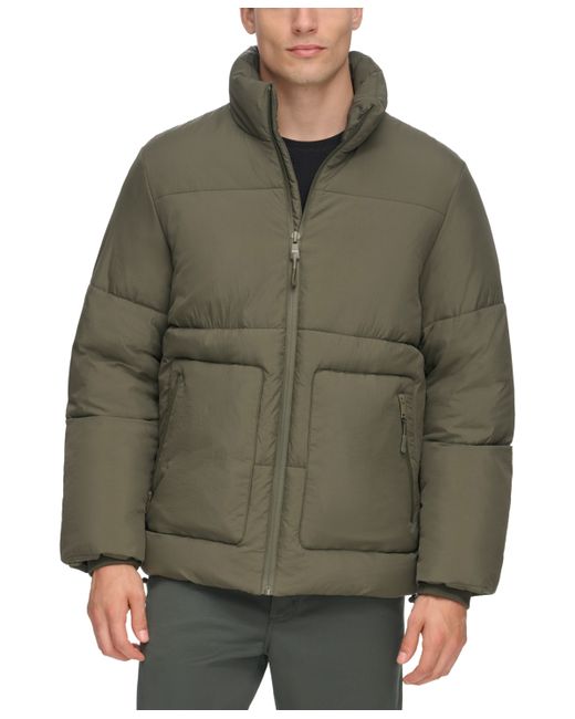 Dkny Refined Quilted Full-Zip Stand Collar Puffer Jacket