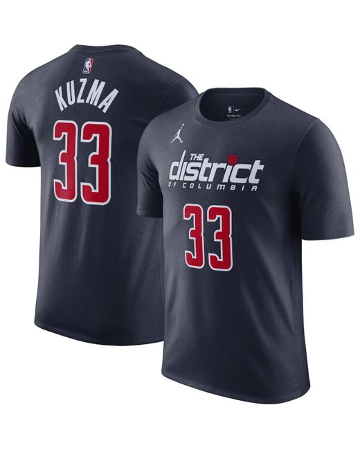 Jordan Kyle Kuzma Washington Wizards 2022/23 Statement Edition Name and Number T-shirt