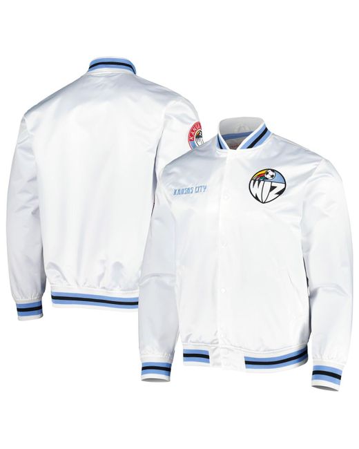 Mitchell & Ness Sporting Kansas City Full-Snap Satin Jacket