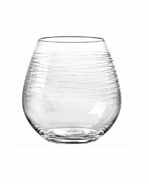 Qualia Glass Graffiti Stemless Wine Glasses Set Of 4