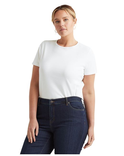 Lauren Ralph Lauren Plus Stretch Cotton T-Shirt