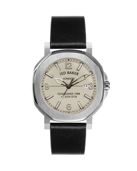 Ted Baker Actonn Leather Strap Watch 44mm