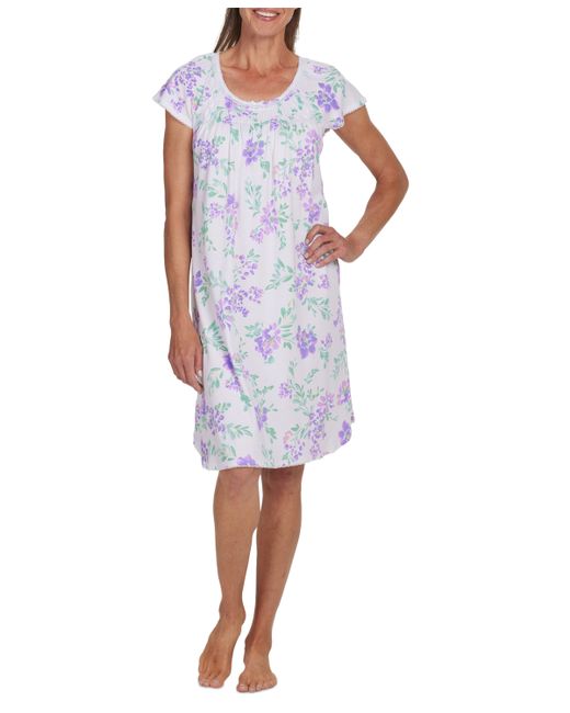 Miss Elaine Floral Short-Sleeve Nightgown
