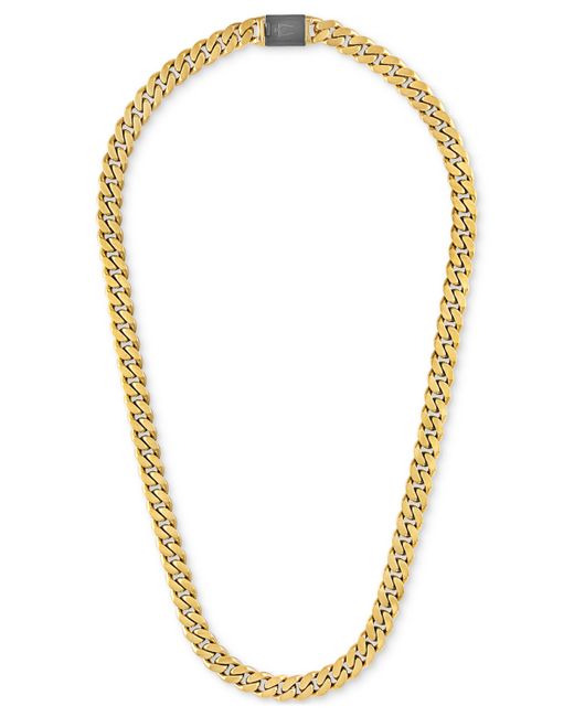 Bulova Classic Curb Chain 24 Necklace Gold-Plated Stainless Steel