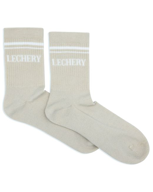 Lechery European Made Classic Varsity Striped Half-Crew Socks