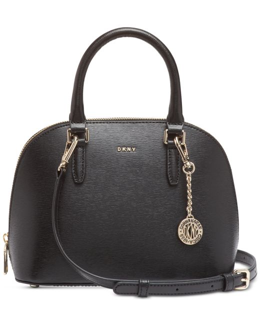 Dkny Bryant Dome Satchel with Convertible Strap Gold Tone