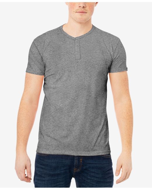 X-Ray Basic Henley Neck Short Sleeve T-shirt