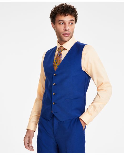 Tayion Collection Classic Fit Solid Suit Vest