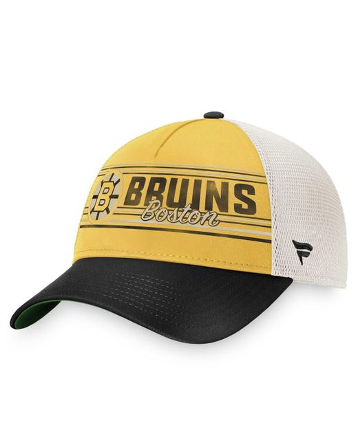 Fanatics Black Boston Bruins True Classic Retro Trucker Snapback Hat
