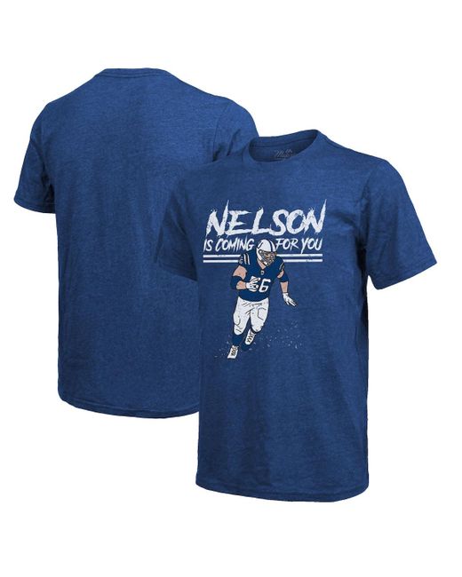 Majestic Threads Quenton Nelson Indianapolis Colts Tri-Blend Player T-shirt