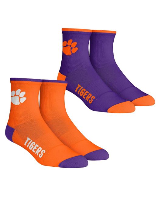 Rock 'em Socks Clemson Tigers Core Team 2-Pack Quarter Length Sock Set Purple