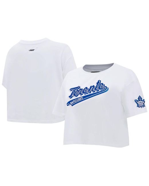 Pro Standard Toronto Maple Leafs Boxy Script Tail Cropped T-shirt