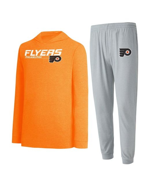Concepts Sport Orange Philadelphia Flyers Meter Pullover Sweatshirt and Jogger Pants Set