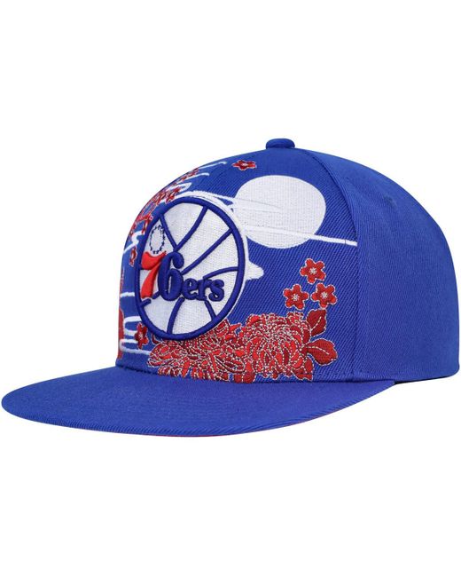 Mitchell & Ness Philadelphia 76ers Hardwood Classics Asian Heritage Scenic Snapback Hat
