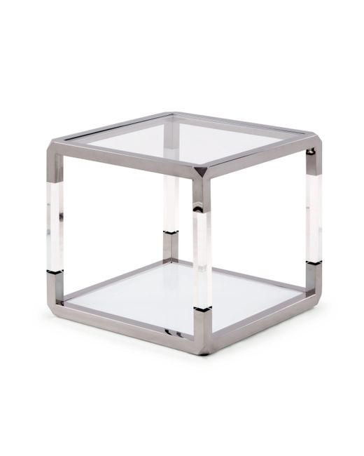 Macy's Jasper 22 Glass End Table Acrylic and PSS