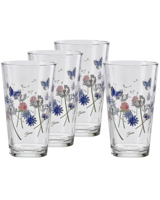 Fiesta Breezy Floral 16-Ounce Tapered Cooler Glass Set of 4