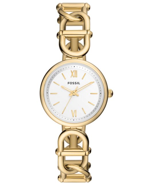 Fossil Carlie Three-Hand Gold-Tone Stainless Steel Watch 30mm