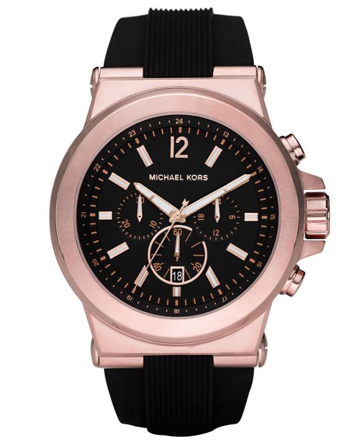 Michael Kors Chronograph Dylan Silicone Strap Watch 48mm