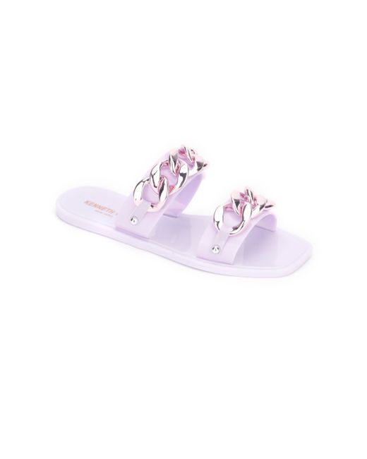 Kenneth Cole New York Naveen Chain Jelly Slide Flat Sandals