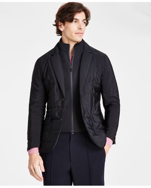 Alfani Regular-Fit Quilted Blazer with Removable Full-Zip Bib Created for