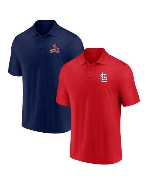 Fanatics Navy St. Louis Cardinals Dueling Logos Polo Shirt Combo Set