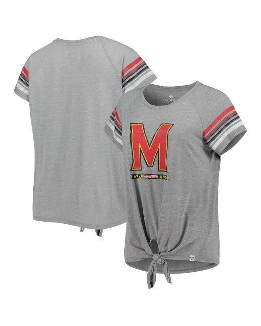 Colosseum Maryland Terrapins Boo You Raglan Knotted T-shirt
