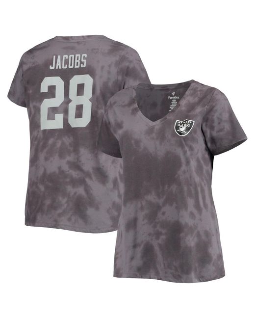 Profile Josh Jacobs Las Vegas Raiders Plus Name and Number Tie-Dye T-shirt