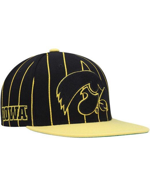 Mitchell & Ness Iowa Hawkeyes Team Pinstripe Snapback Hat
