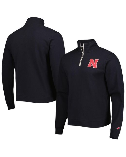 League Collegiate Wear Nebraska Huskers Stack Essential Lightweight Fleece Quarter-Zip Sweatshirt