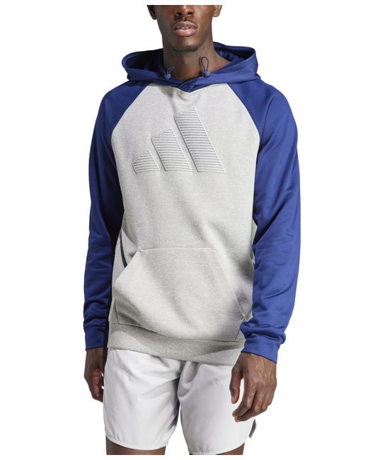 Adidas Game Go Colorblocked Raglan Moisture-Wicking Training Fleece Hoodie