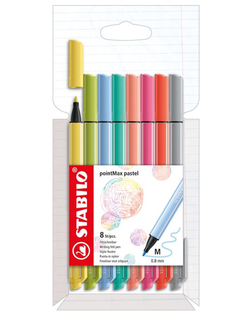 Stabilo Wallet Pointmax Pens Pastel 8 Piece Set