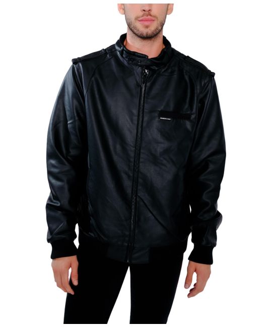 Members Only Big Tall Faux Leather Iconic Racer Jacket