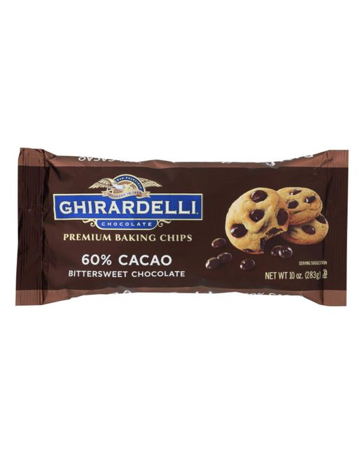 Ghirardelli Nature's Ghirardelli Cacao Bittersweet Chocolate Baking Chips Case of 12 10 oz.