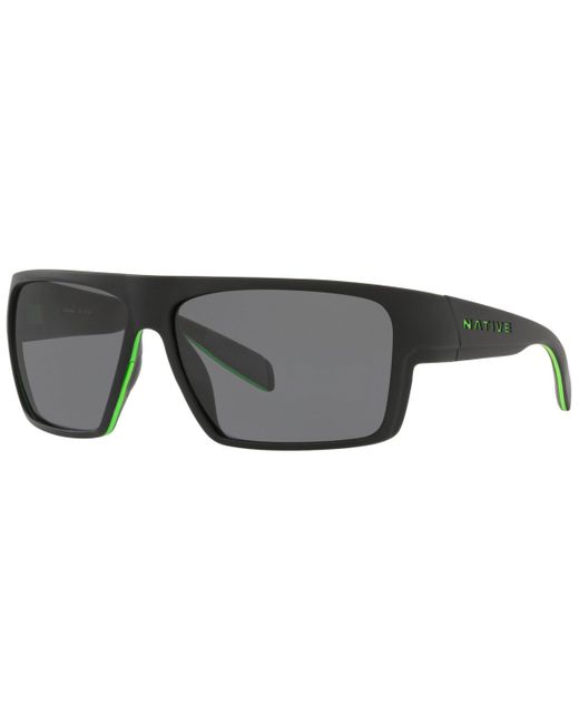 Native Eyewear Native Polarized Sunglasses XD9010 62 LIME GREEN/GREY