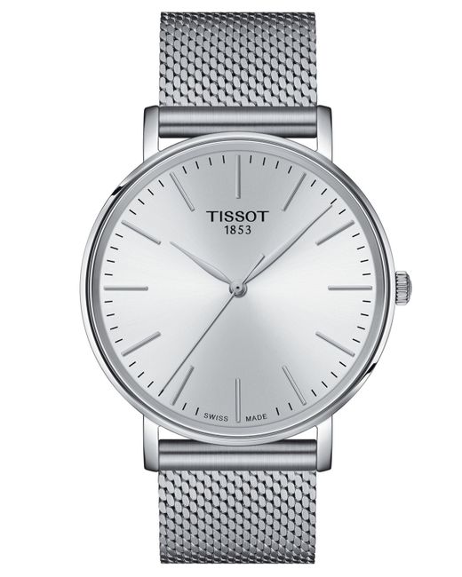 Tissot Swiss Everytime Stainless Steel Mesh Bracelet Watch 40mm