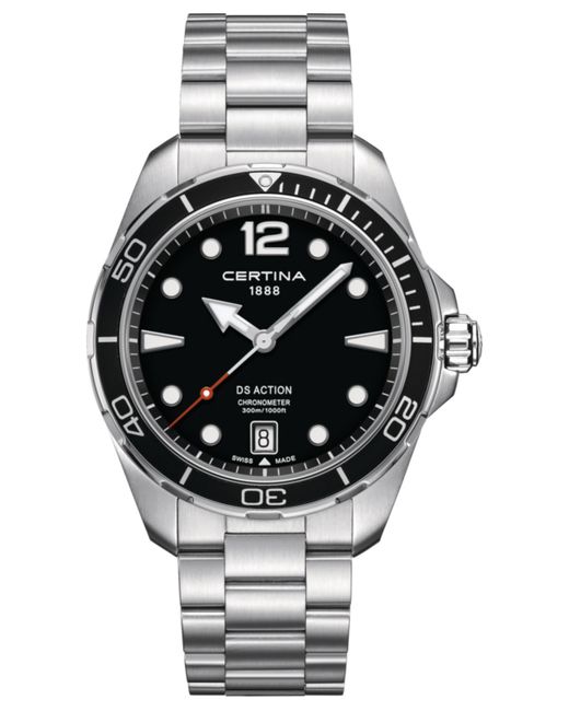 Certina Swiss Ds Action Stainless Steel Bracelet Watch 43mm