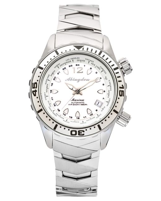 Abingdon Co. Abingdon Co. Marina Divers Multifunctional Titanium Bracelet Silicone Strap Watch 40mm