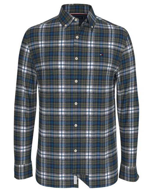 Tommy Hilfiger Regular-Fit Brushed Plaid Shirt Multi