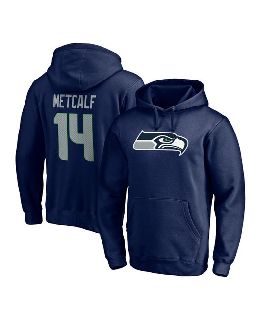 Fanatics Dk Metcalf Seattle Seahawks Player Icon Name and Number Fitted Pullover Hoodie