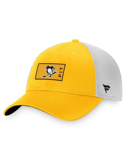 Fanatics White Pittsburgh Penguins Authentic Pro Trucker Snapback Hat