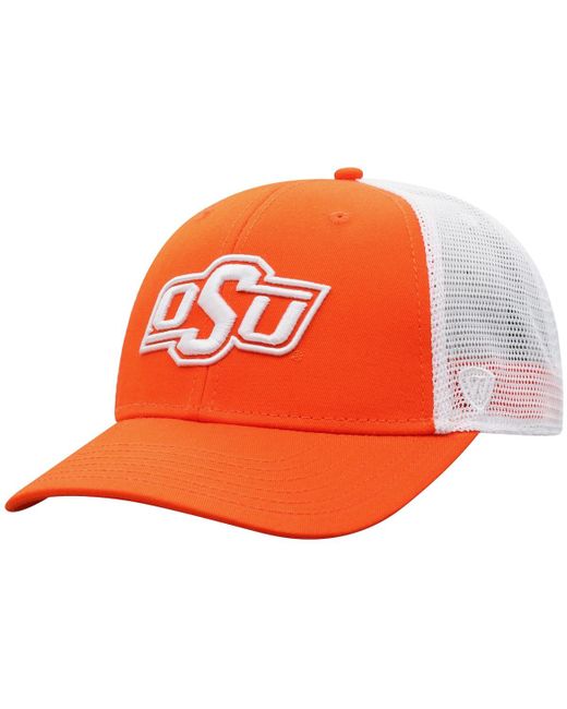 Top Of The World White Oklahoma State Cowboys Trucker Snapback Hat