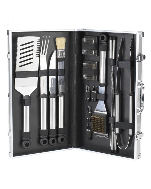 Picnic At Ascot 20 Piece Stainless Steel Barbecue Grill Tool Set Aluminum Case