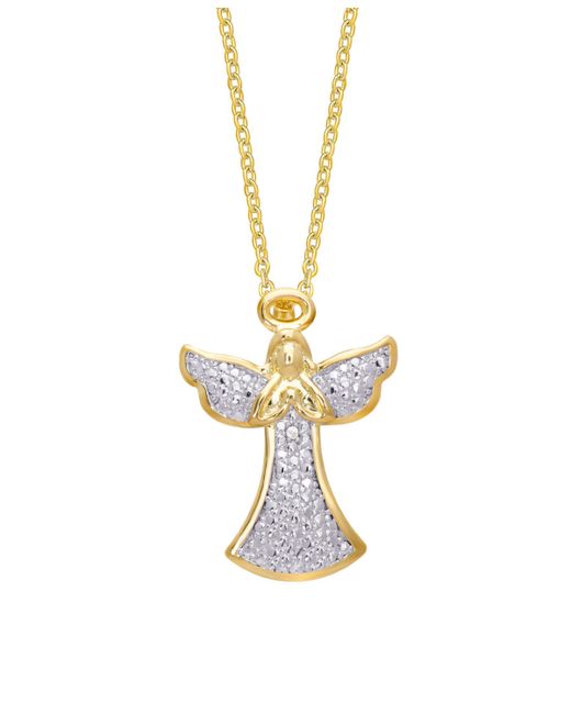Macy's Diamond Accent plated Angel Pendant Necklace