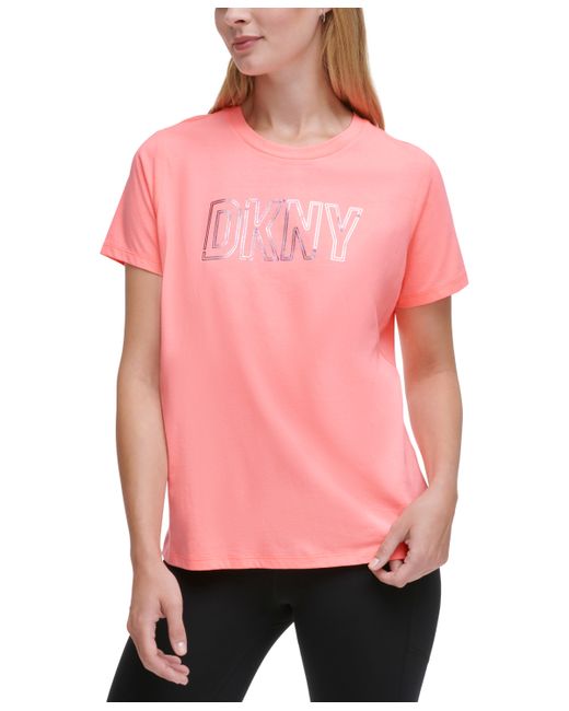 Dkny Sport Cotton Holographic Logo Short-Sleeve T-Shirt