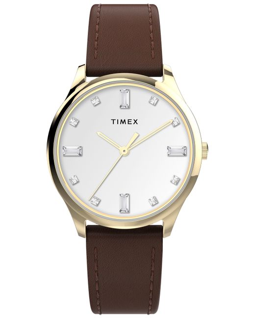 Timex Quartz Analog Easy Reader Leather Watch 32mm