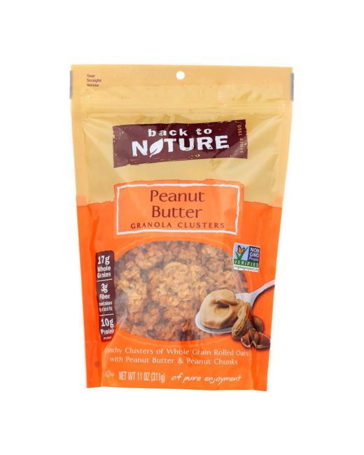Back To Nature Granola Peanut Butter Case of 6 11 oz.