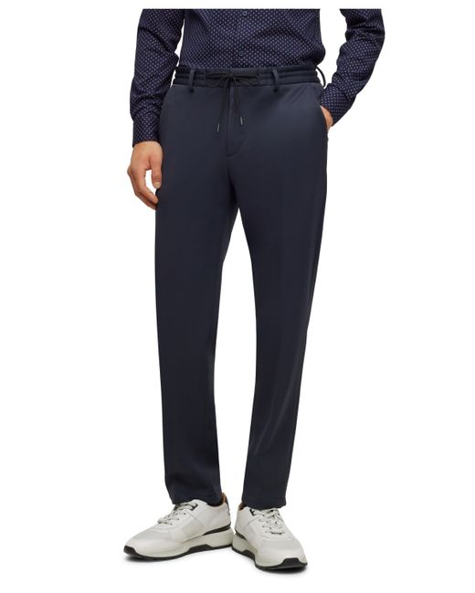 Hugo Boss Boss by Micro-Patterned Performance Slim-Fit Trousers