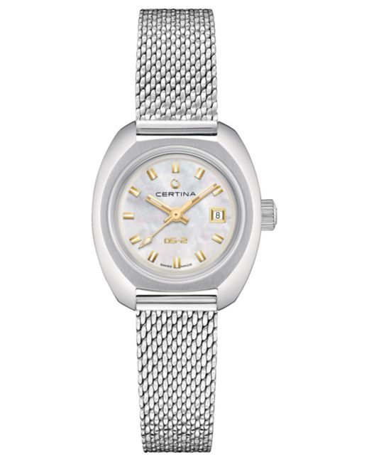 Certina Swiss Automatic Ds-2 Lady Stainless Steel Mesh Bracelet Watch 28mm