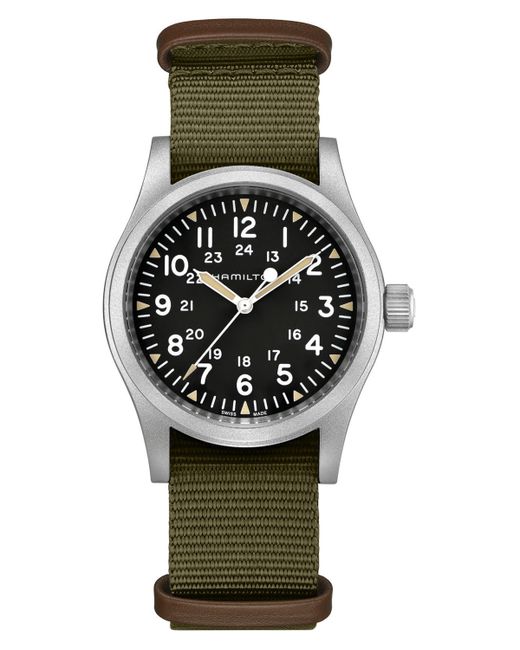 Hamilton Swiss Mechanical Khaki Field Nato Fabric Strap Watch 38mm
