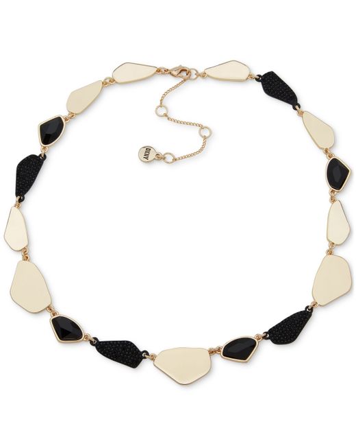 Dkny Two-Tone Crystal All-Around Collar Necklace 16 3 extender
